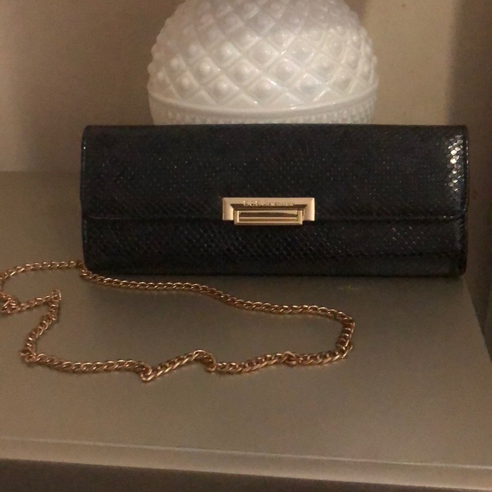 BCBG Snaky Black Shining Purse